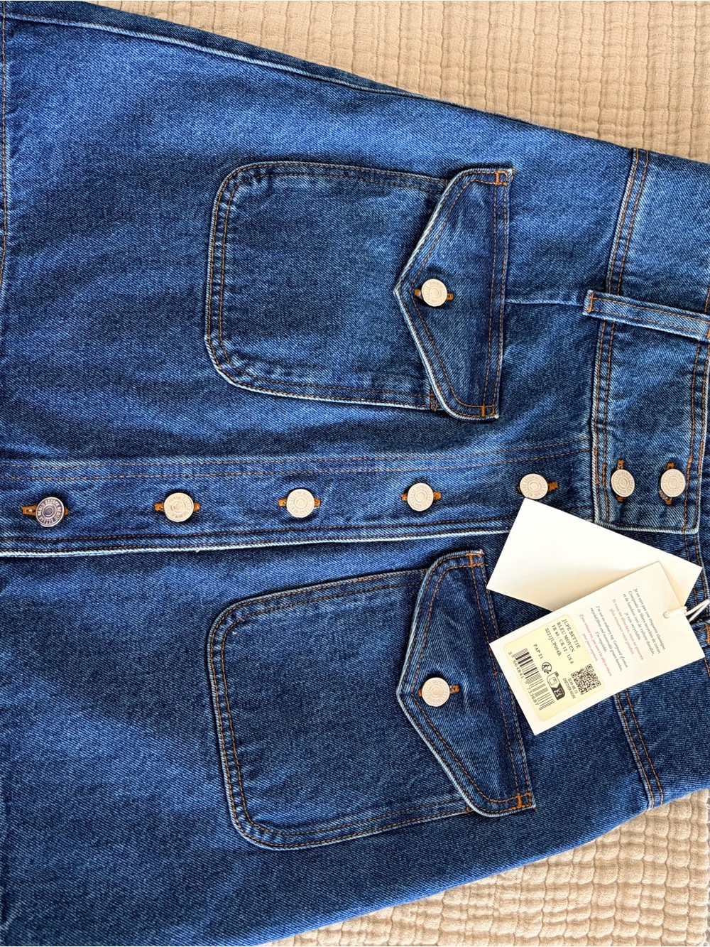 Sezane Bettie Denim Mini Skirt - Blue (NWT) - Picture 4 of 5